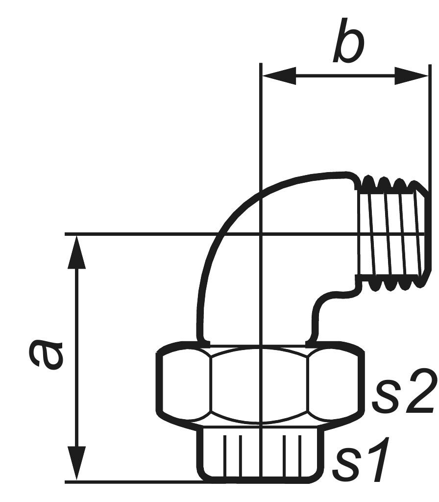 GF  100  union elbow    1/2" black